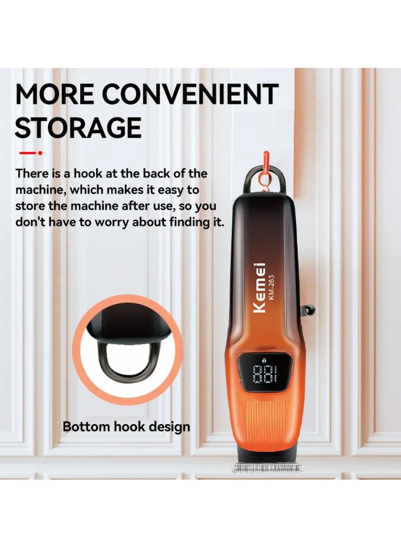 Kemei Km-263 Professional Hair Clipper, Lightweight Cordless Rechargeable - Image 2