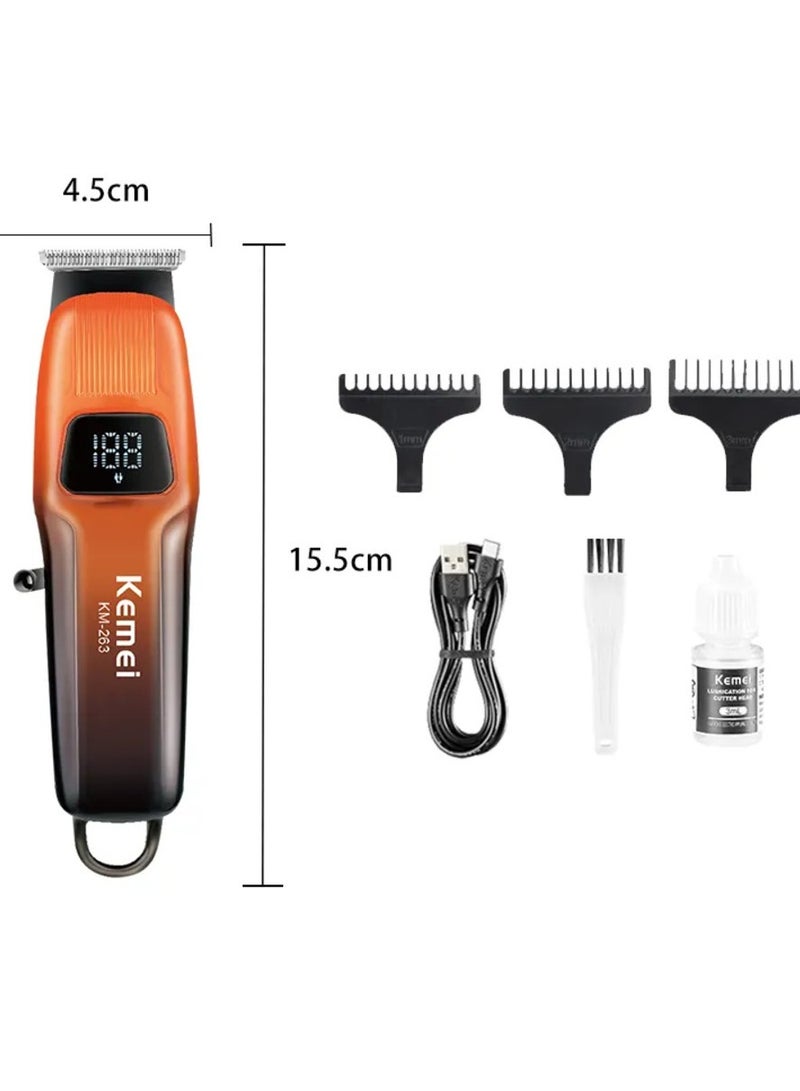 Kemei Km-263 Professional Hair Clipper, Lightweight Cordless Rechargeable - Image 4