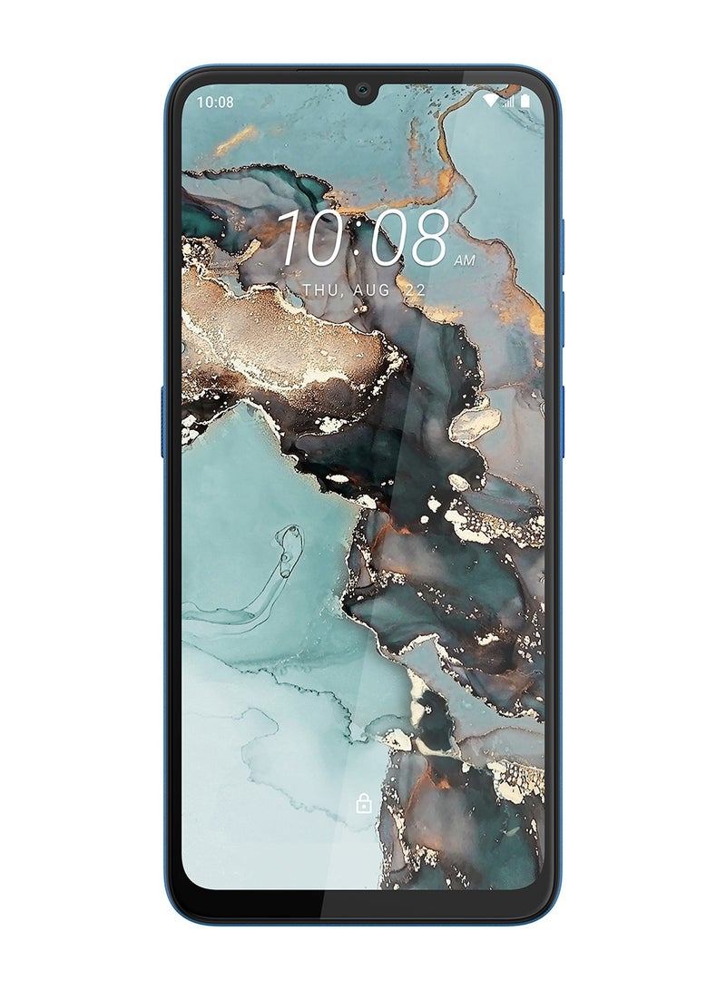 HTC - Wildfire E5 Plus 4G Dual SIM Blue 12*(6+6) GB RAM 128GB + Nextbot TWS Wireless Earbuds - Middle East Version - Image 1