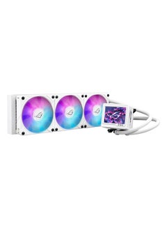 ASUS ROG Ryujin III 360 ARGB Extreme Edition AIO Liquid Cooler – 3.5" Full Color LCD Display, Copper Water Block, 3x 120mm ROG Magnetic Daisy-Chainable Fans (Up to 2800 RPM, 89.73 CFM, 36 dB(A)), AURA Sync, Compatible with AMD AM5/AM4 & Intel LGA 1851/1700/1200/115x, 90RC0132-M0EAY0 White  - Image 3