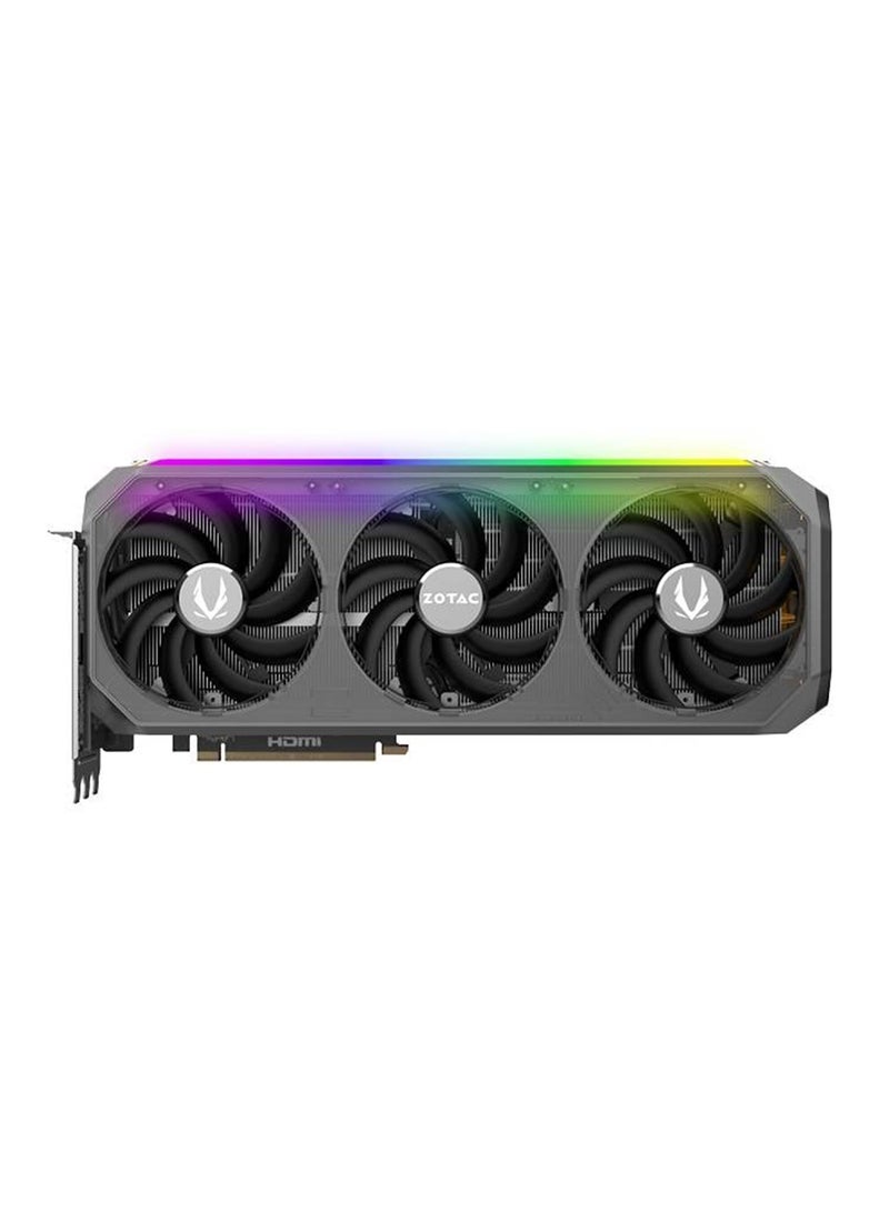 GAMING GeForce RTX 5070 Ti AMP Extreme INFINITY 16GB GDDR7 Graphics Card, 8960 CUDA Cores, 2512 MHz Engine Clock, DLSS 4, IceStorm 3.0 Cooling, Infinity Mirror Design, Dual BIOS, 3 x DisplayPort 2.1b, 1 x HDMI 2.1b, SPECTRA 2.0 RGB Lighting, 3.5 Slot Size, Metal Backplate, 12V-2x6 Safety Light, GPU Support Bracket | ZT-B50710B-10P Black