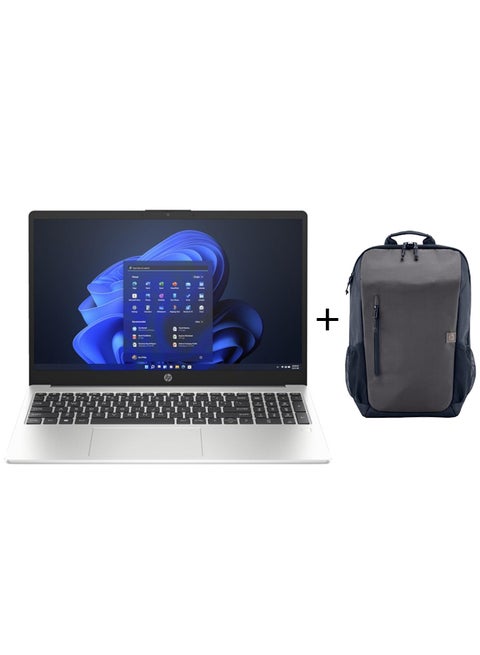 255 G10 (Upgraded Version) Laptop With 15.6 Inch Full HD (1920X1080) Display, AMD Ryzen 5-7530U Processor/16GB RAM DDR4/1TB SSD/Windows 11 Pro/AMD Radeon Graphics + Bag English/Arabic Turbo Silver