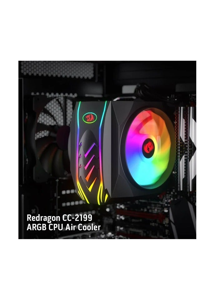 REDRAGON - Balder Cc-2199 Argb Single Tower Cpu Air Cooler - Image 1