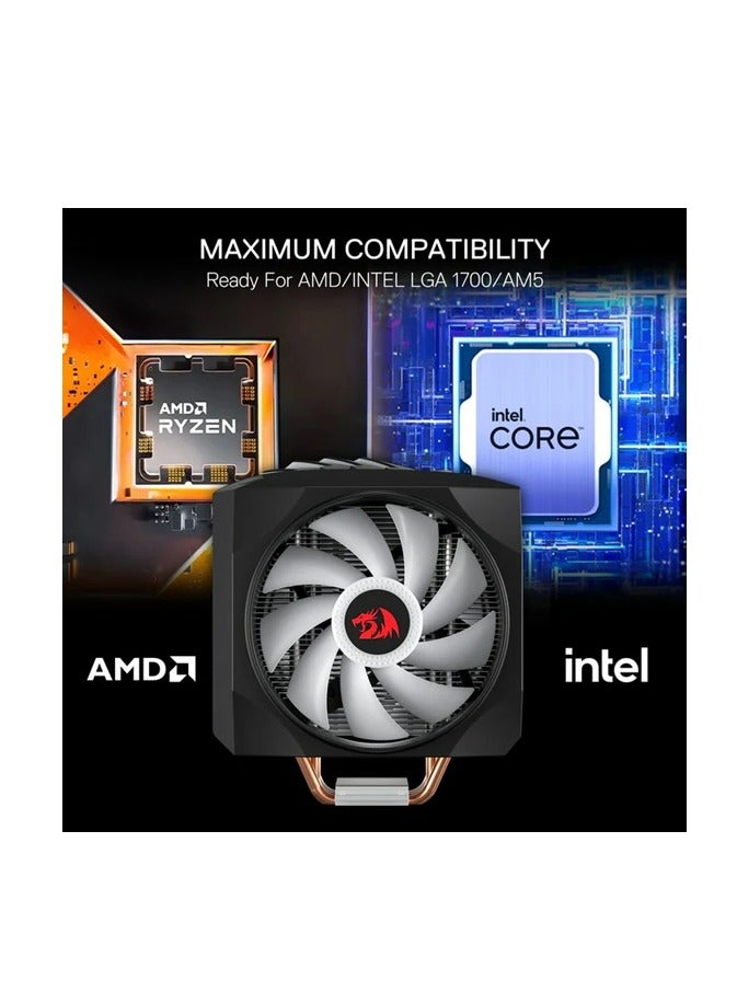 REDRAGON Balder Cc-2199 Argb Single Tower Cpu Air Cooler  - Image 4