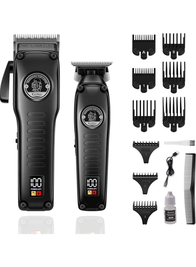 كيمي Professional Hair Clipper 1827 for Men, Electric Beard Trimmer with T-Blade, Cordless with LED Display - Image 1