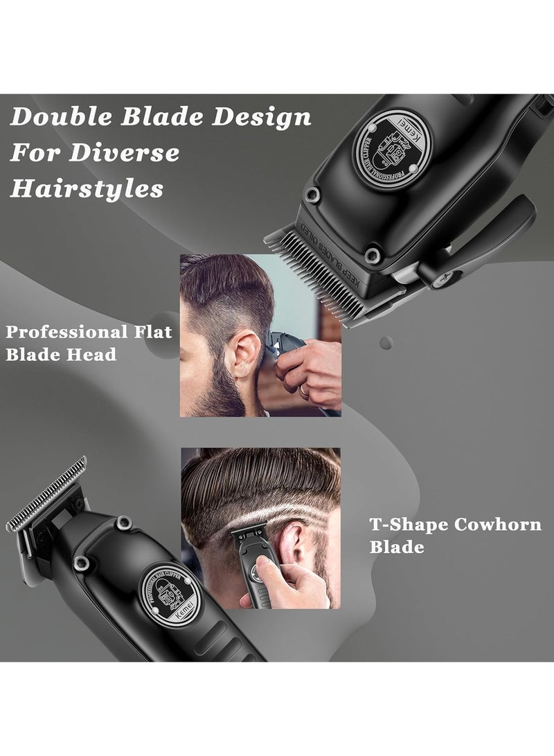 كيمي Professional Hair Clipper 1827 for Men, Electric Beard Trimmer with T-Blade, Cordless with LED Display - Image 2