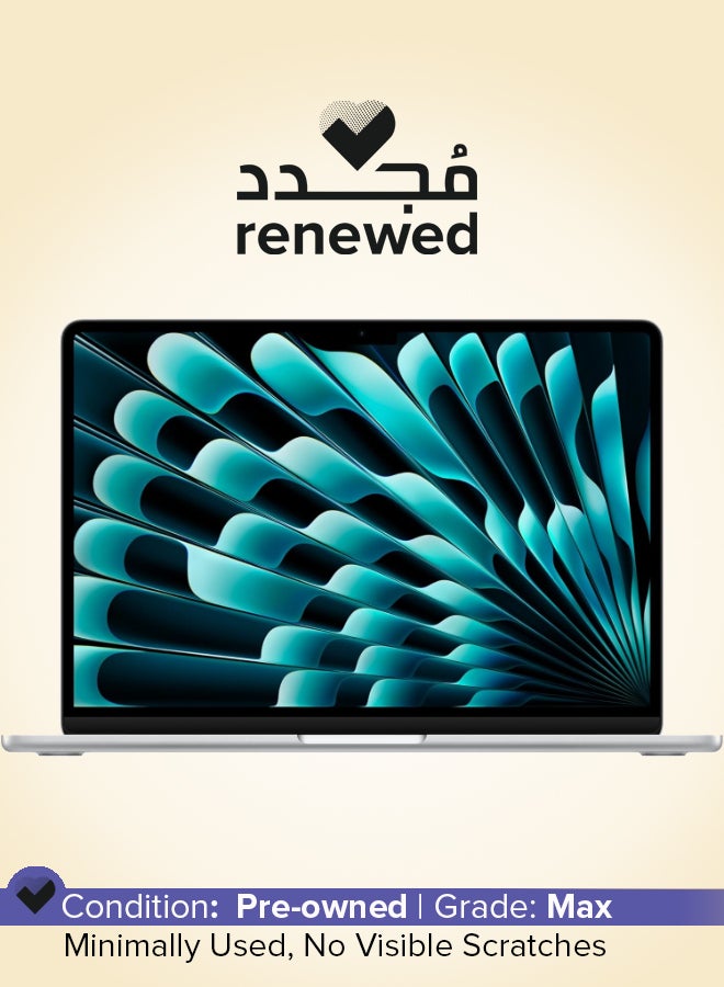 ابل  Renewed - MacBook Air 13M2 2022 Laptop With 13.6-Inch Display,M2/Octa Core/2nd Gen/8GB RAM/512TB SSD/Integrated macOS Monterey English Silver - Image 1