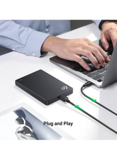 يو جرين USB Type C to Micro USB Cable 1M External Hard Drive Cable Replacement Fast Data Transfer Compatible With External Hard Drive SSD WD Seagate MacBook Pro/Air, iPad/Tablet, iPhone, Samsung Galaxy S24 Black  - Image 2