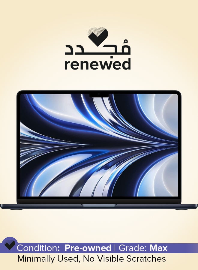 ابل  Renewed - MacBook Air 13M2 2022 Laptop With 13.6-Inch Display,M2/Octa Core/2nd Gen/8GB RAM/256TB SSD/Integrated macOS Monterey English Midnight - Image 1