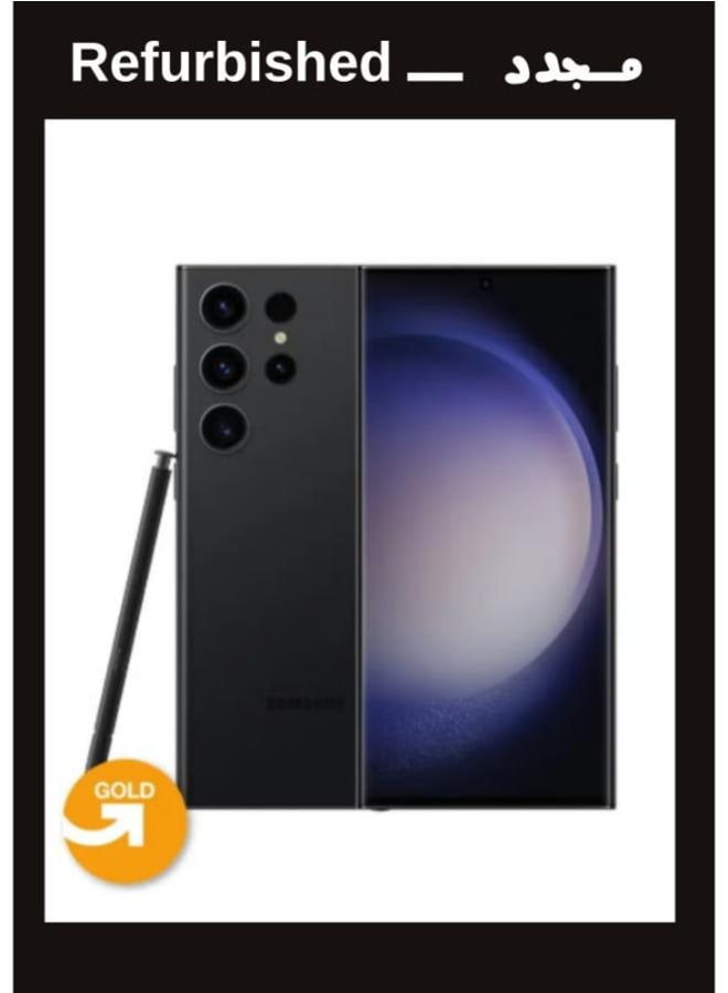 سامسونج Refurbished, S23 ULTRA, 256GB, 12RAM, 5G, Dual SIM, Phantom Black, Local Warranty | Gold Grade | UPGRADE Refurbished - Image 1