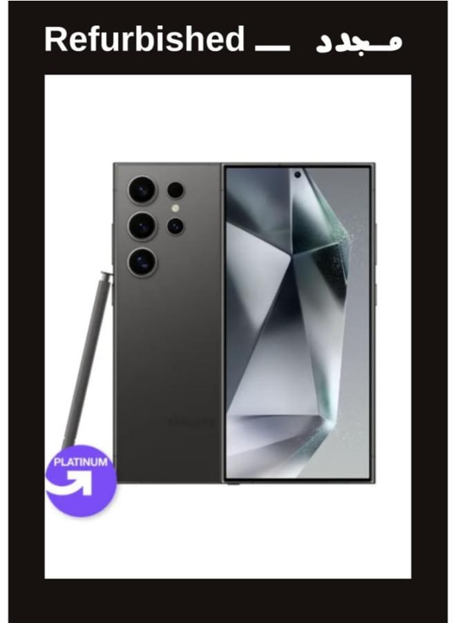 Samsung Refurbished, S24 ULTRA, 256GB, 12RAM, Dual SIM, 5G, Titanium Black, Local Warranty | Platinum Grade | UPGRADE Refurbished - Image 1
