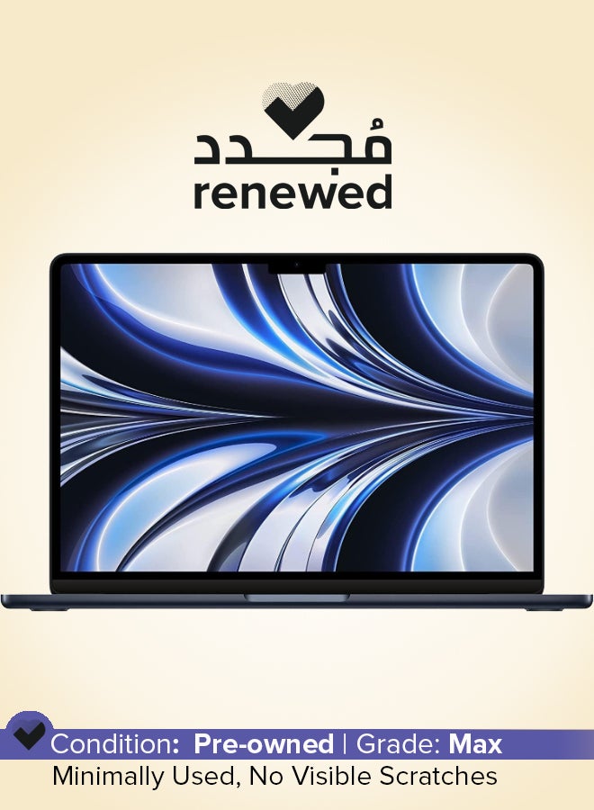 ابل  Renewed - MacBook Air 13M2 2022 Laptop With 13.6-Inch Display,M2/Octa Core/2nd Gen/8GB RAM/512TB SSD/Integrated macOS Monterey English Midnight - Image 1