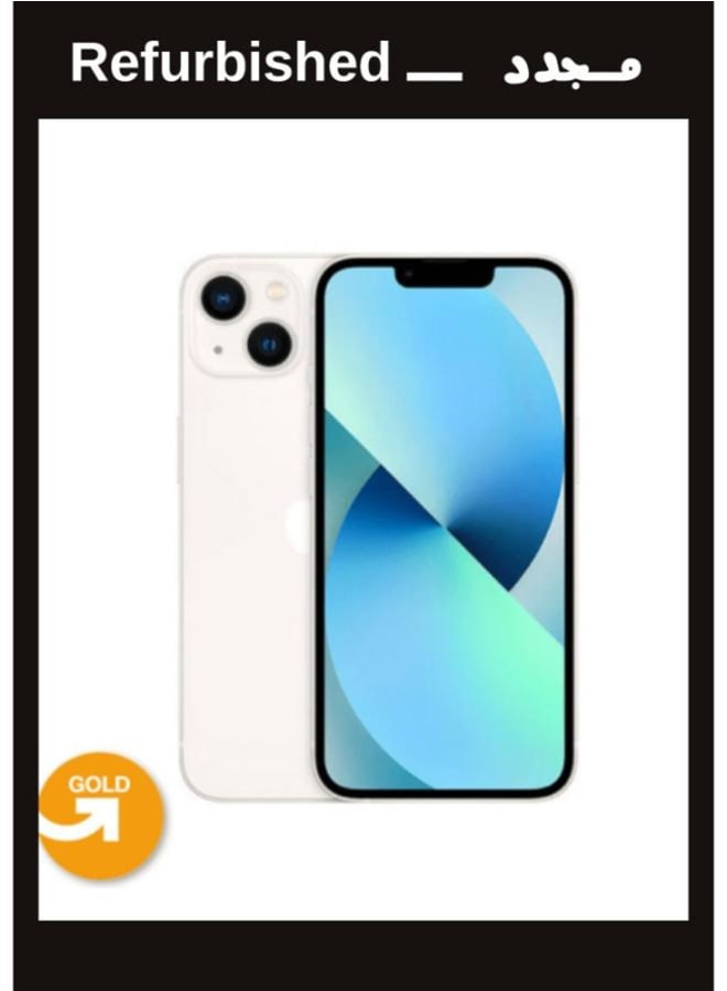 ابل  Refurbished, IPHONE 13, 128GB, 4RAM, Single SIM, 5G, Starlight, Local Warranty| Gold Grade | UPGRADE Refurbished - Image 1
