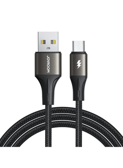 SA25-AM3 Flash-Charge Series 3A Fast Charging Data Cable ( Micro)1.2M BLACK