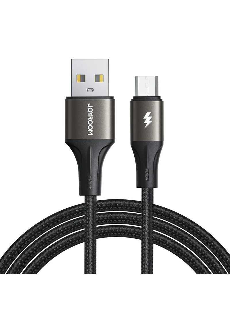 SA25-AM3 Flash-Charge Series 3A Fast Charging Data Cable ( Micro)1.2M BLACK