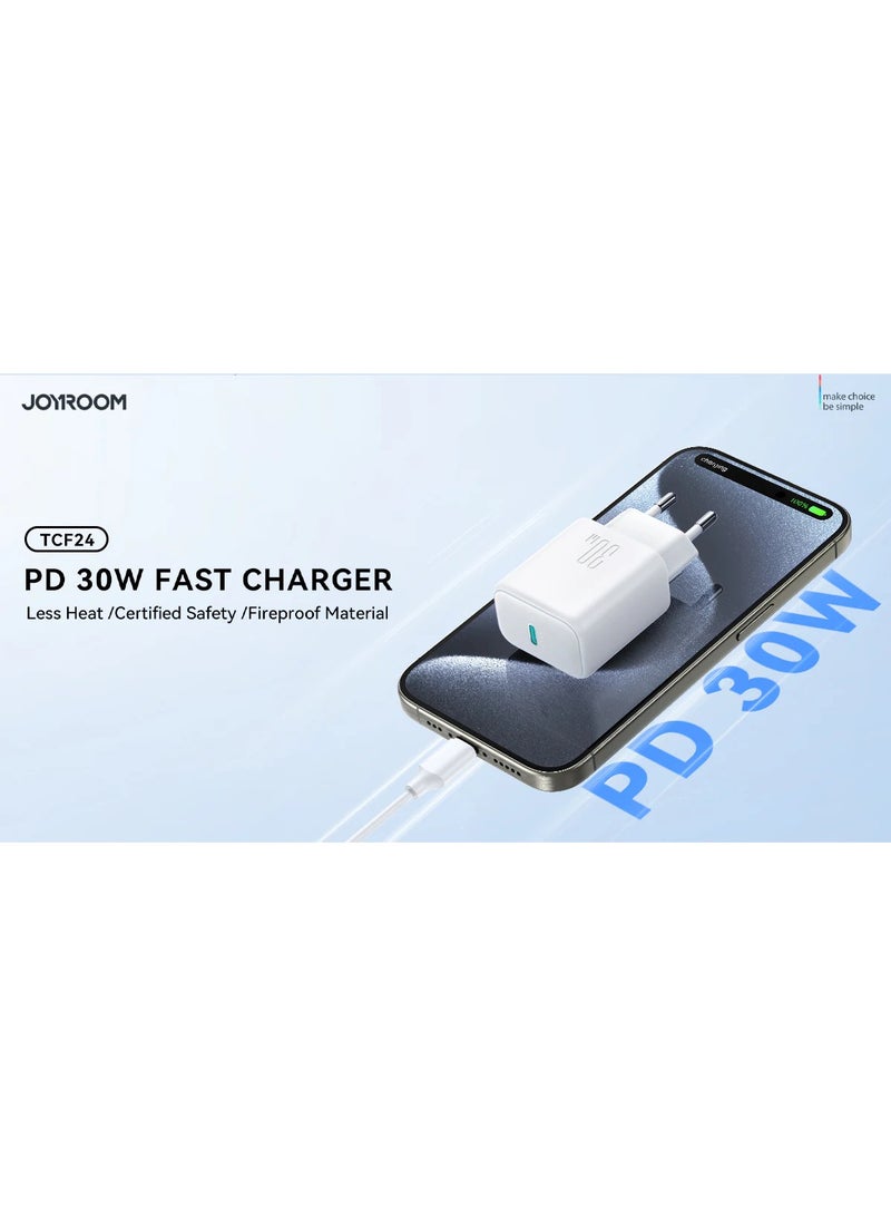 JOYROOM - JR-TCF24 PD30W Charger white - Image 1