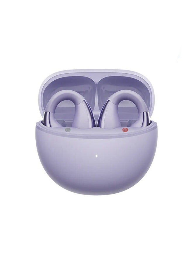 QCY - Crossky C30 Open Ear Headphones Wireless Bluetooth, Clip-On Earbuds with 4 ENC Noise Cancelling Mic, Stable Fit, Dual Connection, EQ Customized, Sports Earphones for Workout/Running - Purple - Image 1