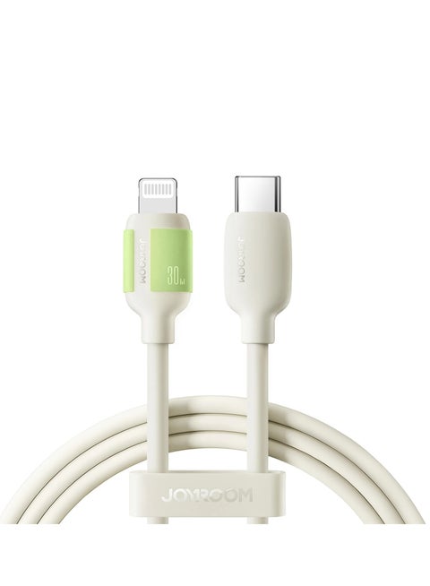 S-A53 Fluorescence series cableType-C to Lightning 30W 2m beige WHITE