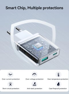 JOYROOM JR-TCF14 20W A+C Super Slim Charger white  - Image 3
