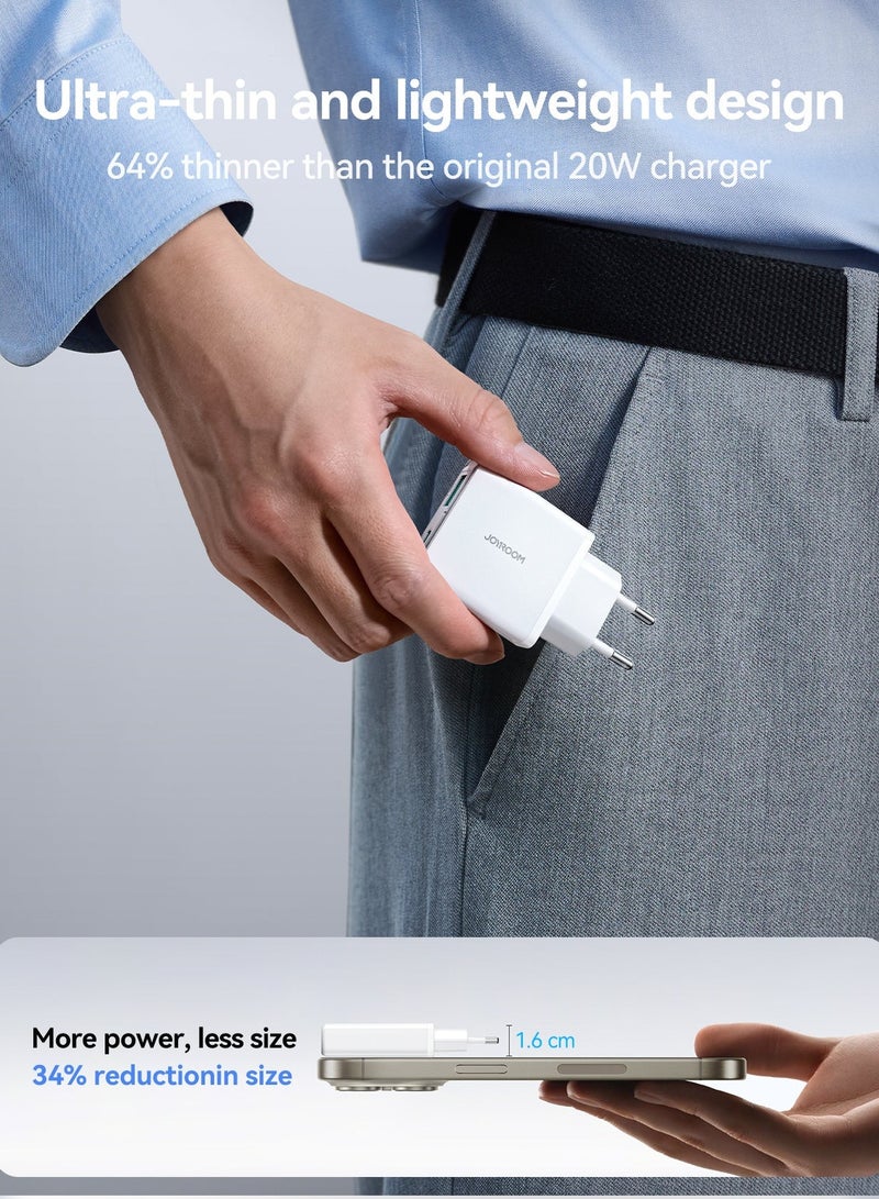 JOYROOM - JR-TCF14 20W A+C Super Slim Charger white - Image 1