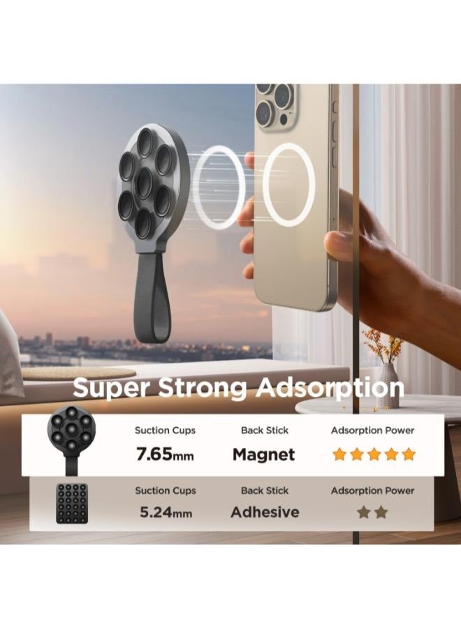JOYROOM Joyroom JR-ZS393-S Magnetic Suction Cup Phone Mount - Silicone Phone Grip Holder black  - Image 3