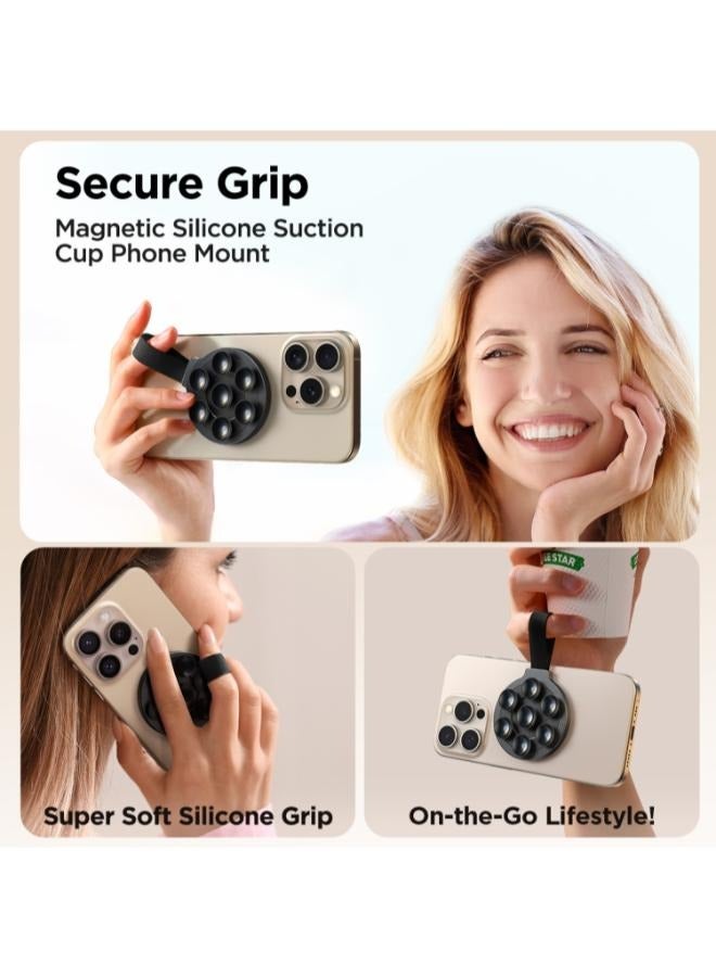 JOYROOM Joyroom JR-ZS393-S Magnetic Suction Cup Phone Mount - Silicone Phone Grip Holder black  - Image 5