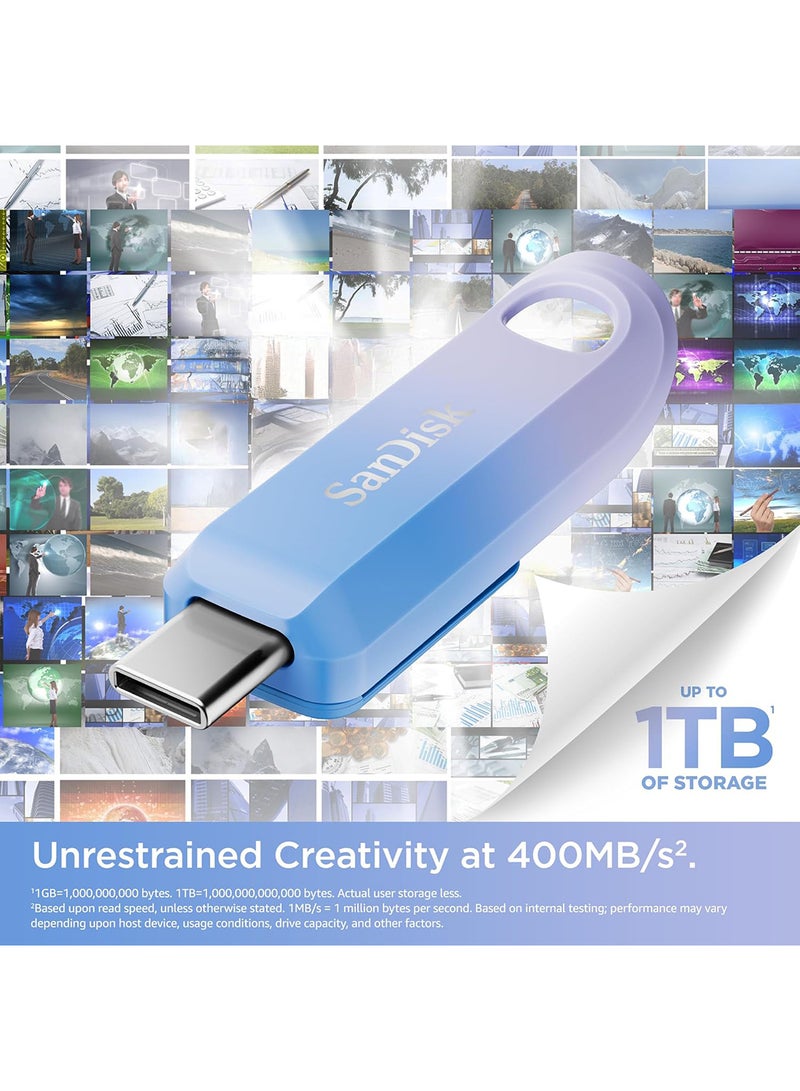 سانديسك 256 GB Creator USB Type-C  Flash Drive for Content Creators, Speeds of up to 400 MB/s, Three Months Free Adobe Lightroom Automatic Backups, File Management Aesthetic Design SDCZ75C-256G-G46 256 GB  - Image 3