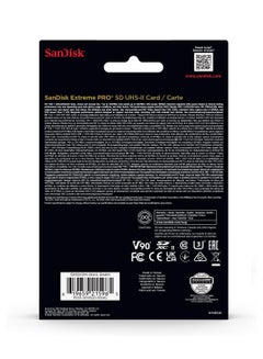 سانديسك Extreme PRO 64GB SDXC UHS-II Card, up to 300MB/s Read Speed & Write Speed, V90.8K. The professional performance data of the card allow the recording of 8K videos 64 GB  - Image 4