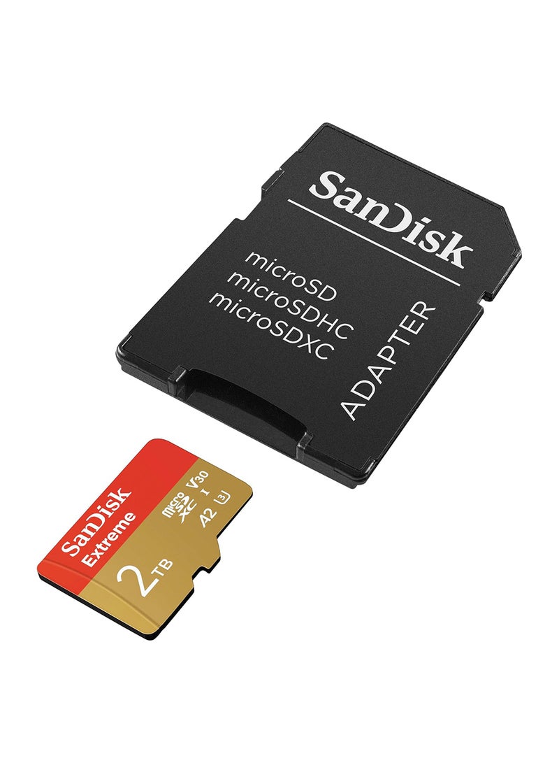 Sandisk 2TB Extreme microSDXC Card, + SD adapter, (For Smartphones, Action Cams, Drones, Speeds up to 240 MB/s, 4K UHD) RescuePRO Deluxe, UHS-I, U3, V30 2 TB  - Image 3