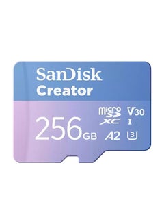 Sandisk 256GB Creator microS Card UHS-I with Adapter Up to 190MB/s read speeds Up to 130MB/s Write Speed - SDSQXAV-256G-IN6MS 256 GB  - Image 2