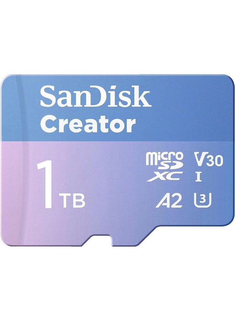 Sandisk 1TB Extreme microSD UHS I Card for 4K Video on Smartphones, Action Cams & Drones 190MB/s Read, 130MB/s Write SDSQXAV 1T00 GN6MN 1 TB  - Image 1