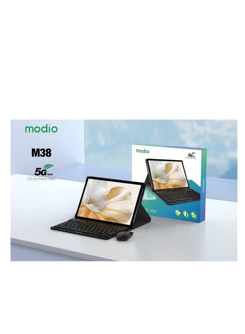 modio M38 5G Tablet with Keyboard - 10.1" - 512GB ROM - 8GB RAM - Dual SIM + WiFi - 8000mAh - Gold - Image 4