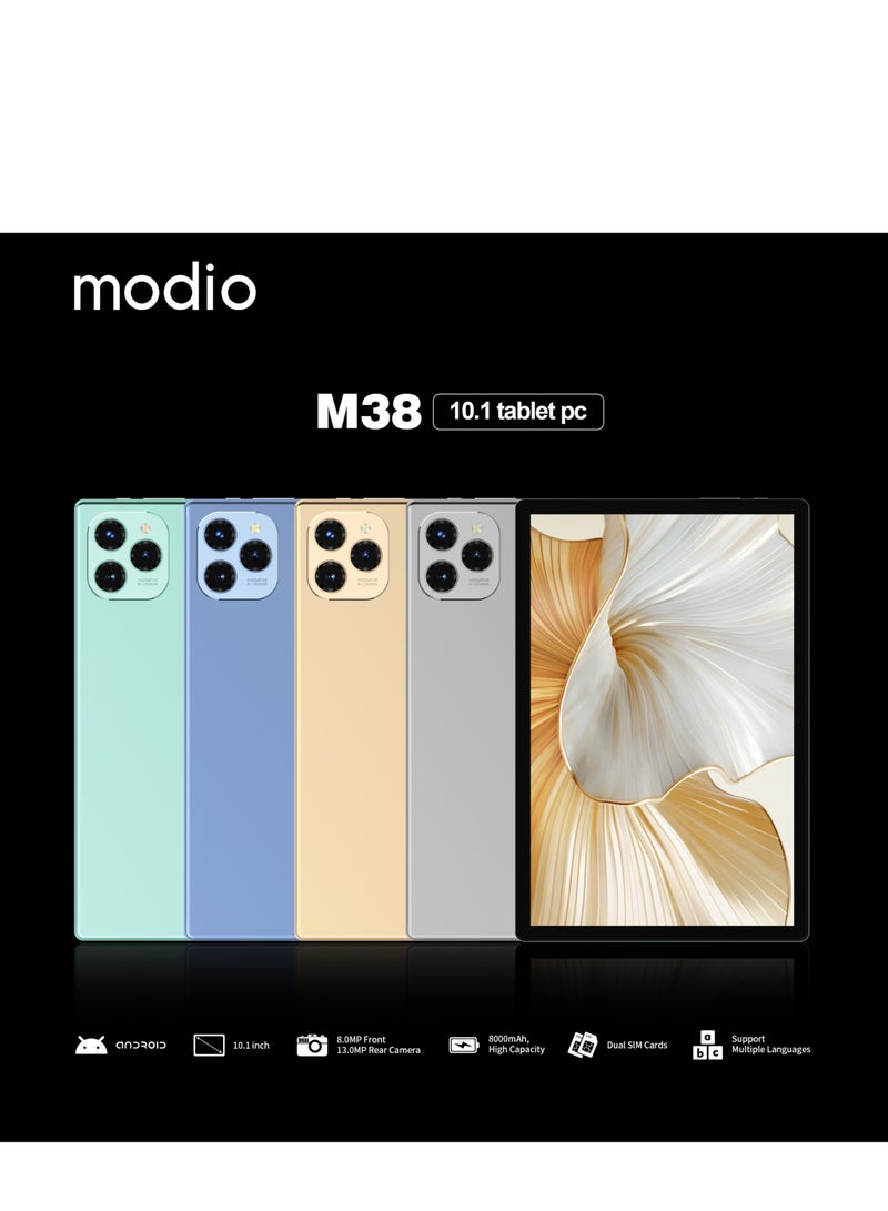 modio M38 5G Tablet with Keyboard - 10.1" - 512GB ROM - 8GB RAM - Dual SIM + WiFi - 8000mAh - Gold - Image 5