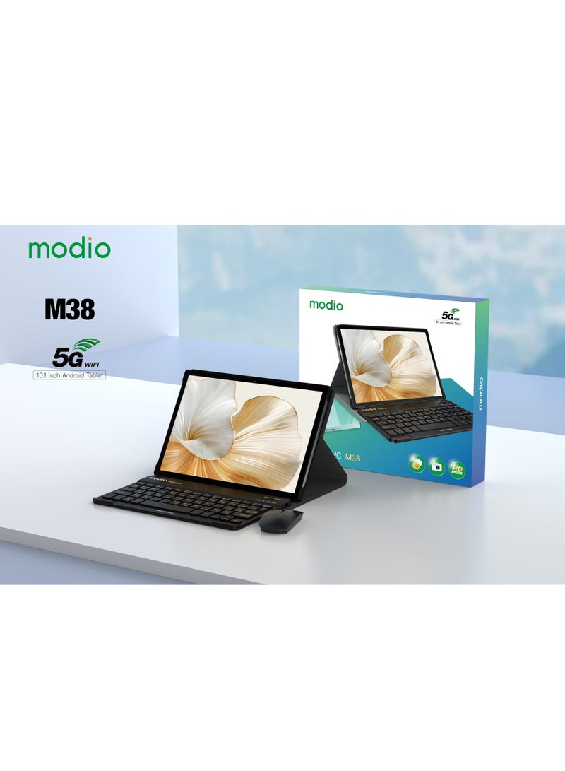 modio M38 5G Tablet with Keyboard - 10.1" - 512GB ROM - 8GB RAM - Dual SIM + WiFi - 8000mAh - Silver - Image 4