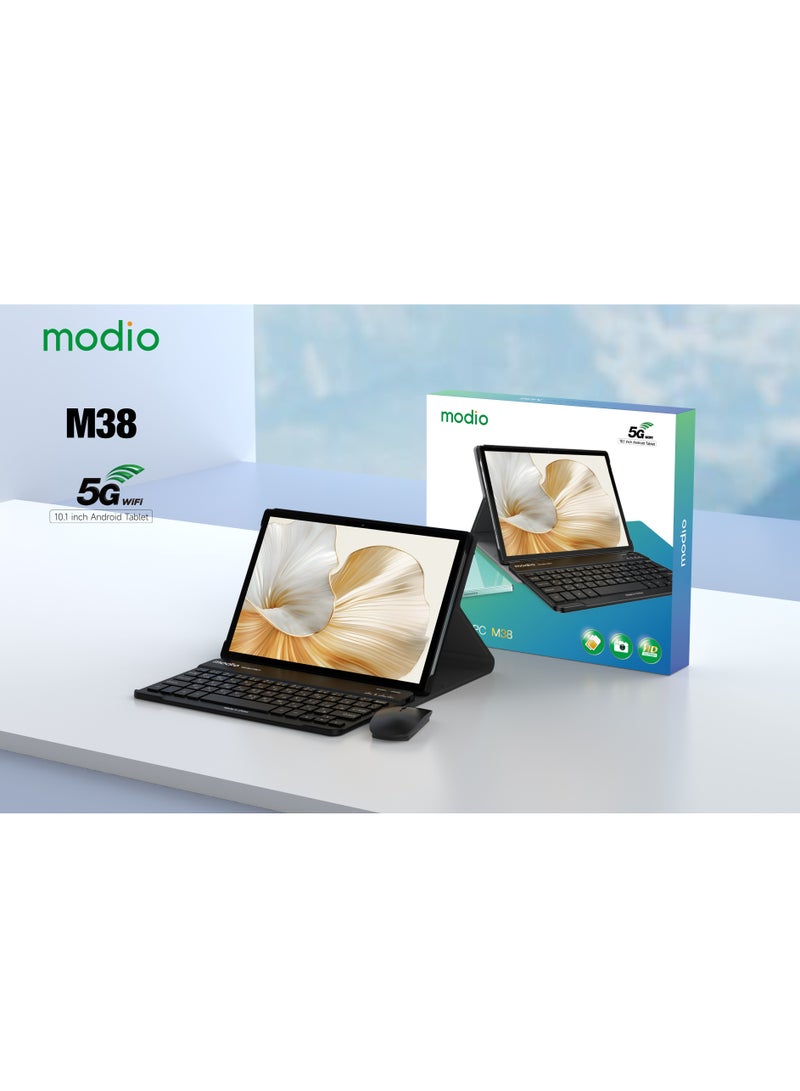 موديو M38 5G Tablet with Keyboard - 10.1" - 512GB ROM - 8GB RAM - Dual SIM + WiFi - 8000mAh - Green - Image 4