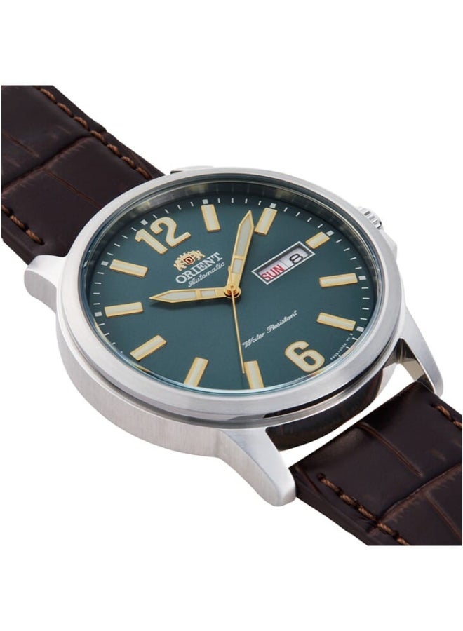 أورينت Men's Mechanical Contemporary Watch, Leather Strap - 41.9mm (RA-AA0C06E) - Image 2