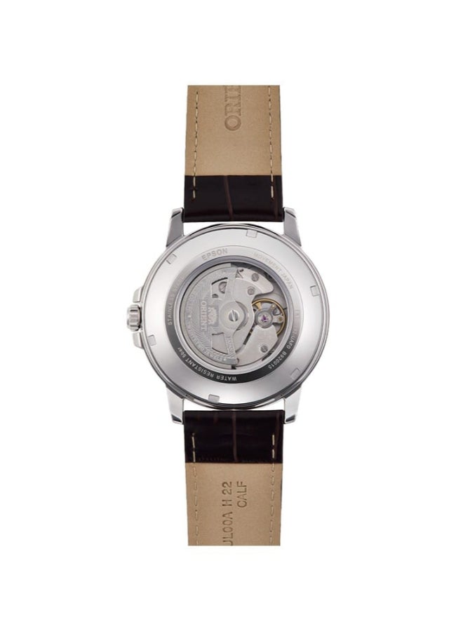 أورينت Men's Mechanical Contemporary Watch, Leather Strap - 41.9mm (RA-AA0C06E) - Image 3