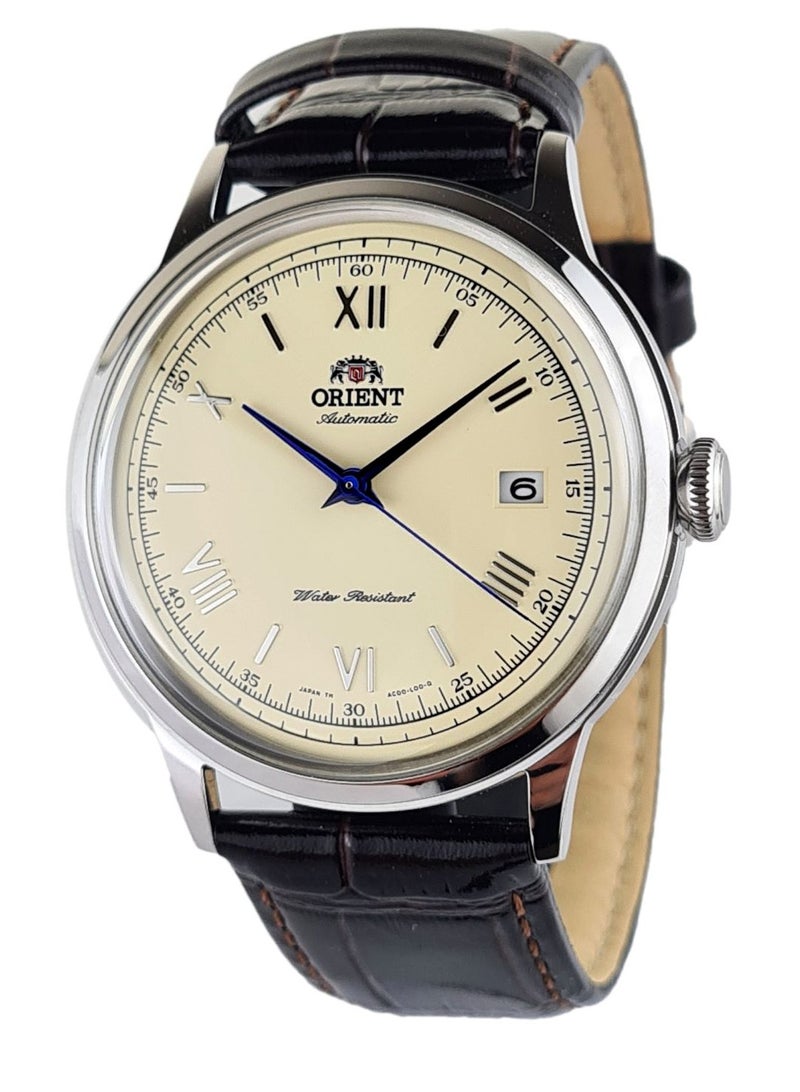 أورينت ساعة أوينت ذات قرص بيج بحزام جلد أوتوماتيكي للرجال SAC00009N0 - Image 1