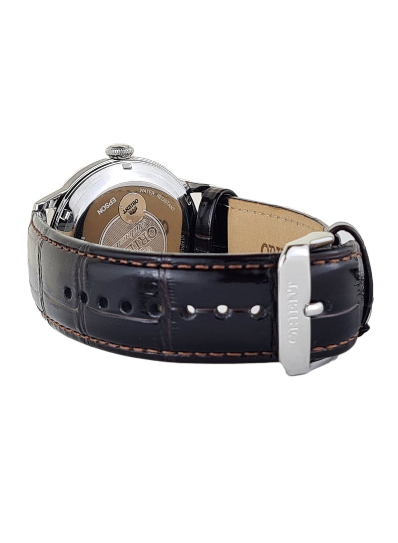 أورينت ساعة أوينت ذات قرص بيج بحزام جلد أوتوماتيكي للرجال SAC00009N0 - Image 3