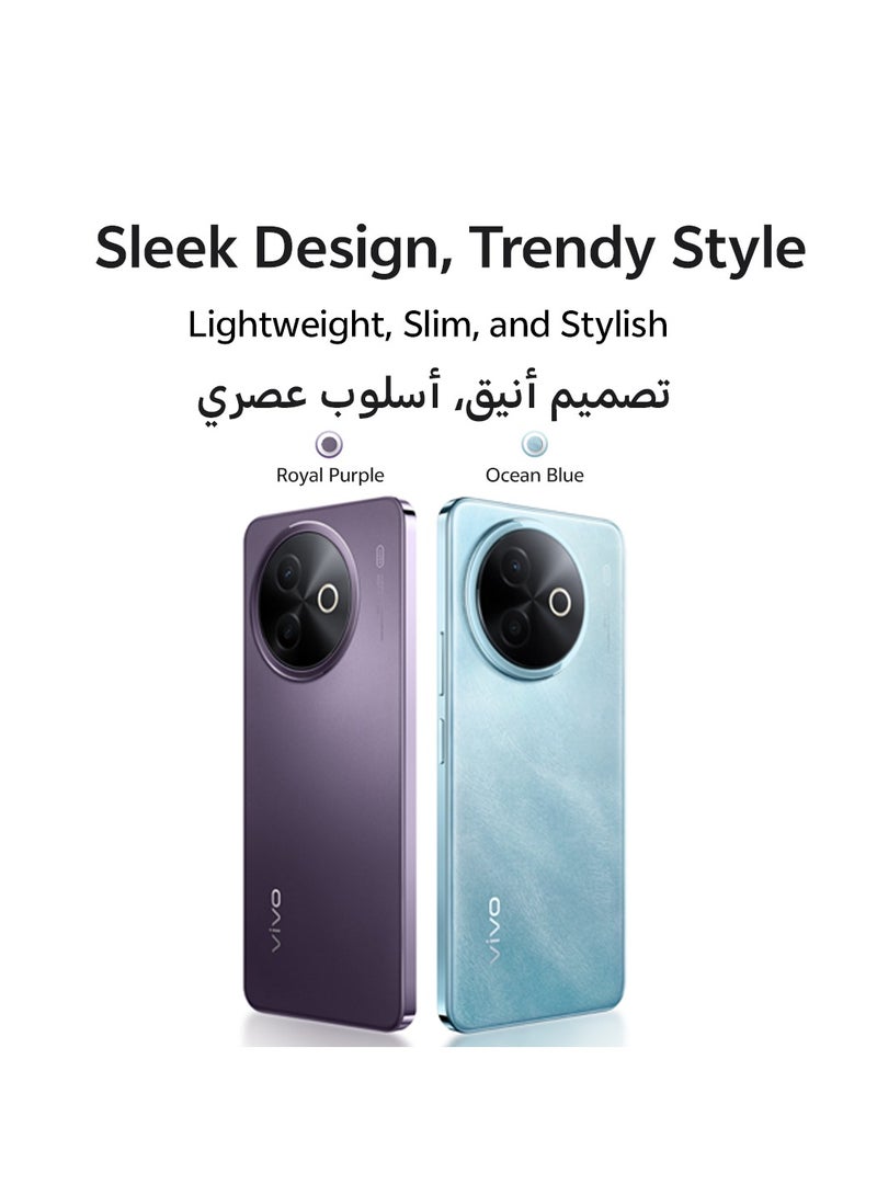 vivo - Y39 5G Dual SIM Ocean Blue 8GB RAM 256GB With Online Exclusive Bundle: TWS Earbuds, 44W Fast Charger And 24-Month Warranty - Middle East Version - Image 1