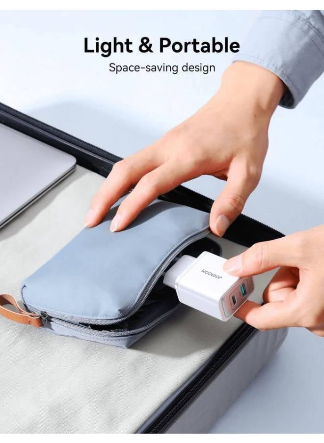 جوي روم شاحن حائط سريع 30 وات USB+USB-C / Type-C متوافق مع iPhone 16/15/14/14 Pro/14 Pro Max/13/12/SE2020/11/XR/XS Max/X/iPad Samsung S25/S24/S23 جميع السلاسل بمقبس المملكة المتحدة باللون الأبيض أبيض - Image 5