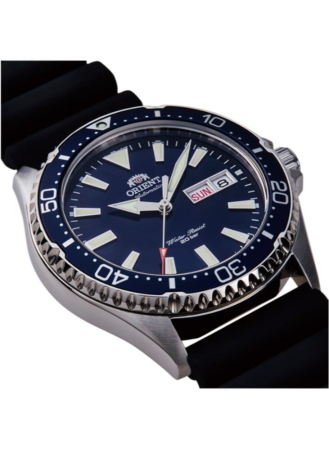 أورينت ساعة رياضية ميكانيكية، حزام سيليكون - 41.8 مم (RA-AA0005B) - Image 2