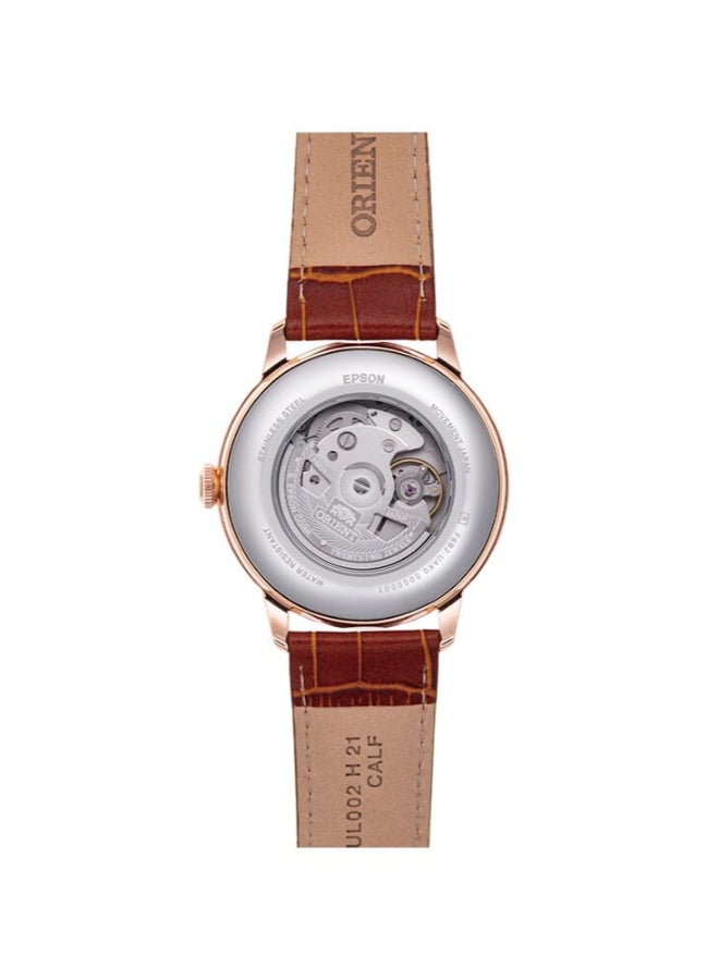 أورينت ساعة ميكانيكية كلاسيكية، حزام جلد - 41.5 مم (RA-AK0801S) - Image 3