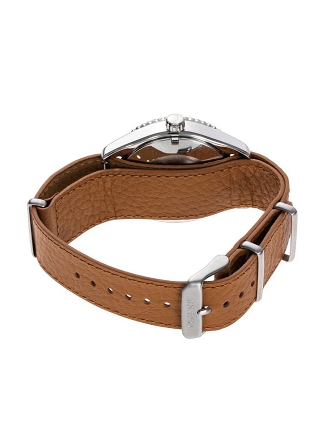 أورينت ساعة رياضية ميكانيكية، حزام جلد - 39.9 مم (RA-AC0Q05P) - Image 2