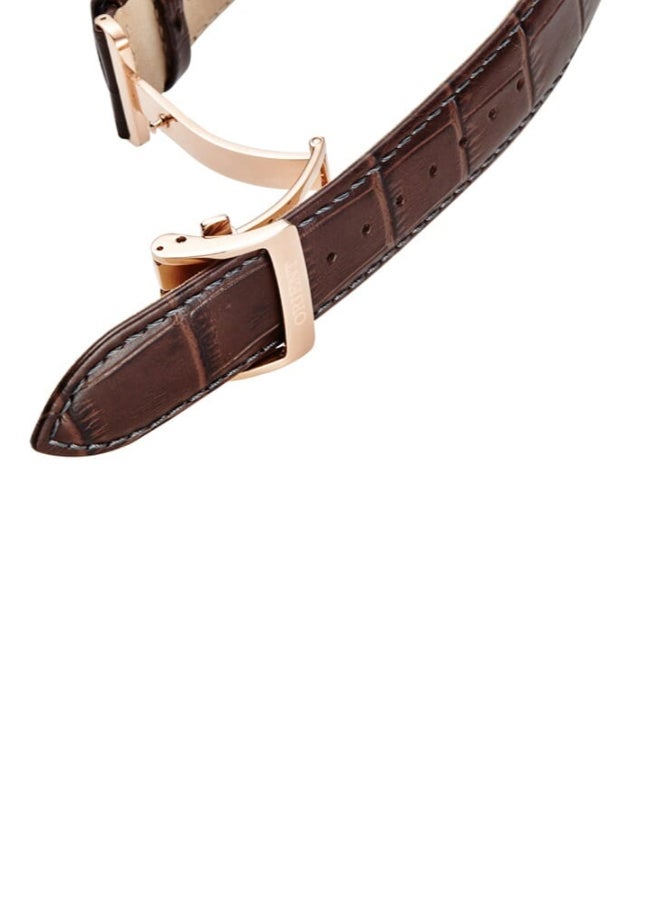 أورينت ساعة ميكانيكية كلاسيكية، حزام جلد - 42.5 مم (RA-AK0009T) - Image 3