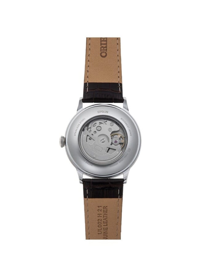 ORIENT Men's Mechanical Classic Watch, Leather Strap - 40.5mm (RA-AK0702Y) - Image 3