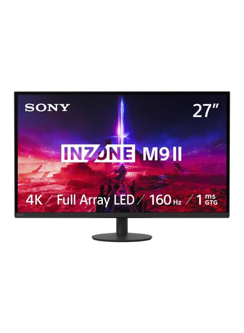 27 inch INZONE M9 II 4K UHD (3840 x 2160) 160Hz Full Array LED 1ms GtG NVIDIA G-SYNC Gaming Monitor, DisplayHDR 600, Built-in Speakers, DisplayPort 2.1 (UHBR10) /VRR HDMI 2.1, 3 Year Limited Warranty Black
