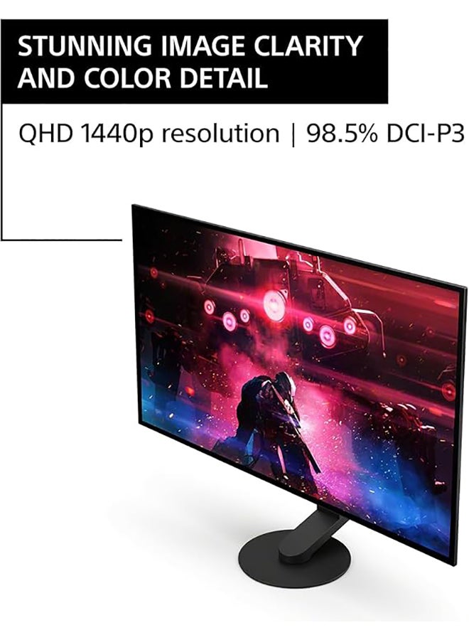 سوني 27 inch INZONE M10S OLED 1440p Gaming Monitor 480Hz 0.03ms, Low Profile Stand, G-SYNC Compatible, DisplayHDR 400, Anti-Glare, DisplayPort 2.1 (UHBR10), VRR HDMI 2.1, 3 Year Warranty Black  - Image 3