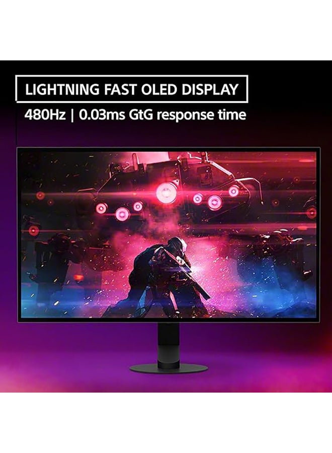 سوني 27 inch INZONE M10S OLED 1440p Gaming Monitor 480Hz 0.03ms, Low Profile Stand, G-SYNC Compatible, DisplayHDR 400, Anti-Glare, DisplayPort 2.1 (UHBR10), VRR HDMI 2.1, 3 Year Warranty Black  - Image 5