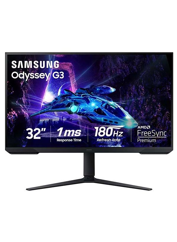 Samsung 32-Inch Odyssey G3 (G30D) Series FHD Gaming Monitor, 1ms, 180Hz, AMD FreeSync, Adjustable Stand, Equalizer, Virtual Aim Point, Eye Saver Mode, Flicker-Free -LS32DG302ENXZA Black - Image 1